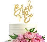 Décoration de gâteau « Bride to Be » - Paillettes dorées - Fournitures de décoration de mariage