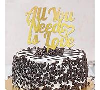 Décoration de gâteau d'anniversaire de mariage « All You Need Is Love Beach Mr & Mrs » - Silhouette de mariée et de marié - Personnalisable pour anniversaire de mariage - Cadeaux de mariage pour