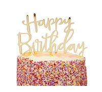Décoration de gâteau d'anniversaire joyeux anniversaire réutilisable pour filles, garçons, lui, elle, enfants, adultes, fête