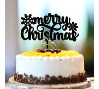 Décoration de gâteau d'anniversaire « Merry Christmas » en acrylique avec inscription « Cheers to 2022 » - Pour jubilé, fiançailles, gâteau d'anniversaire - Fabuleux chapeau de Père Noël - Cerf de