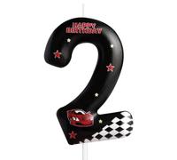 Décoration de gâteau d'anniversaire sur le thème des voitures de course pour fille et garçon - Étoile noire