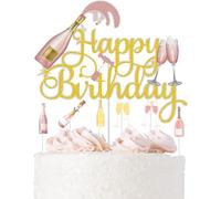 Décoration de Gâteau de Bière,7 PCS Décoration de Gâteau d'anniversaire en Forme de Tasse de Bière,Bière Cake Topper pour Célébrer les Fêtes Sur le Thème de la Bière