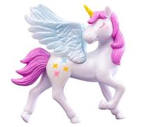 Décoration de gâteau de cheval - Figurine d'anniversaire originale - Ornement de dessin animé - Statue Licorne Winged élégante et réutilisable - Accessoire mignon pour les