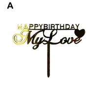 Décoration De Gâteau De Joyeux Anniversaire En Or Et Argent C1t6, Artisanat De Décoration De Cupcake Pour Fête Prénatale, Pour Amoureux De Fête D'anniversaire Pour Enfants