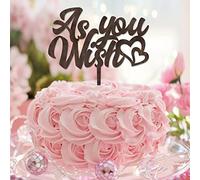 Décoration de gâteau de mariage « As You Wish » - Silhouette personnalisable - Pour fiançailles et futures mariés - En bois
