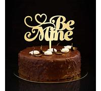 Décoration de gâteau de mariage « Be Mine » rustique « Mr & Mrs » - Silhouette personnalisée de mariée et de marié - Pour fiançailles, future mariée, enterrement de vie de jeune fille - Doré - 15,2 cm