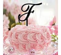 Décoration de gâteau de mariage lettre F monogramme nom initiale couronne botanique pays pour anniversaire de mariage fournitures de fête réutilisables personnalisez votre propre décoration de gâteau