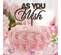 Décoration de gâteau de mariage rustique « As You Wish » - En bois - Motif Mr et Mrs - Personnalisable - Style rétro - Mariée et mariés - Fournitures de fête d'anniversaire de mariage - Cadeaux de