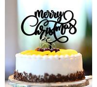 Décoration de gâteau de Noël « Cheers to 2022 » en acrylique noir sur le thème de l'hiver - Fournitures de gâteau d'anniversaire - Cadeaux amusants pour enfants et garçons