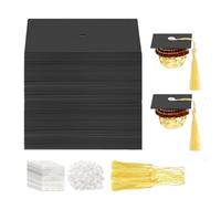 Décoration de gâteau de remise de diplôme, porte-dessert en papier | Mini chapeau de remise de diplôme décoration de cupcake - pour adolescents, garçons, famille, camarades de classe, étudiants, école