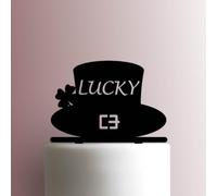 Décoration de gâteau en acrylique avec chapeau de leprechaun porte-bonheur - 20,3 cm de large - Rose