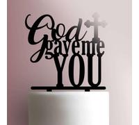Décoration de gâteau en acrylique avec inscription « God Gave Me You » - 12,7 cm de large -