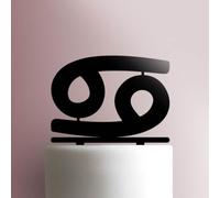 Décoration de gâteau en acrylique avec signe du zodiaque Cancer - 17,8 cm de large - Vert clair