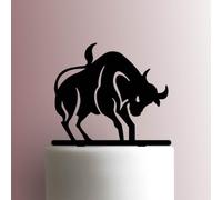 Décoration de gâteau en acrylique avec signe du zodiaque Taureau - 20,3 cm de large - Bleu