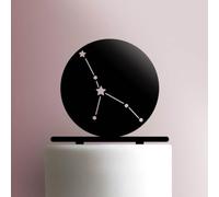 Décoration de gâteau en acrylique Constellation du cancer - 15,2 cm de large - Noir