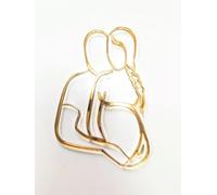 Décoration de gâteau en acrylique doré miroir représentant un homme et une femme enceinte tenant une bosse