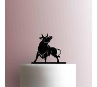 Décoration de gâteau en acrylique Motif corps de taureau Bleu 15,2 cm de large