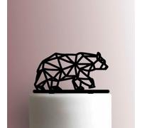 Décoration de gâteau en acrylique Motif corps d'ours géométrique Fuchsia 12,7 cm de large