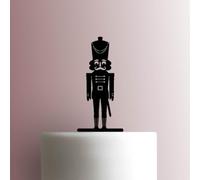 Décoration de gâteau en acrylique Motif soldat Casse-noisette Violet 20,3 cm de large