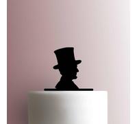 Décoration de gâteau en acrylique Motif tête d'Abraham Lincoln Vert 20,3 cm de large