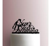 Décoration de gâteau en acrylique Never Stop Dreaming, 20,3 cm de large, jaune