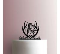 Décoration de gâteau en acrylique pour gâteau Nom et année de mariage Blanc 17,8 cm de large