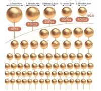 Décoration de gâteau en forme de boule de mousse, 108 mini décorations de gâteau en forme de ballon pour gâteaux, cupcakes, mariage, fête d'anniversaire, fête prénatale (bleu)