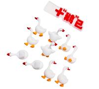 Décoration de gâteau en forme de petite oie en caoutchouc de 3 cm | Décoration de gâteau en caoutchouc souple pour fête d'anniversaire d'enfants, festival, réunions de famille