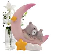 Décoration de gâteau en forme d'ours , statue d'ours en résine, adorable décoration de bureau, sculpture élégante, décoration de gâteau portable pour fête prénatale, fêtes d'anniversaire