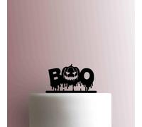 Décoration de gâteau Halloween Boo Jack O Lantern en acrylique - 17,8 cm de large - Violet