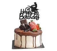 Décoration de Gâteau Moto, Décoration de Roue de Moto, pour un Joyeux Anniversaire et des Célébrations Mémorables, Sûre et Facile à Appliquer - Matériau Respectueux de l'Environnement (A)