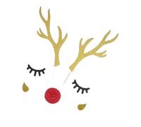 Décoration de gâteau oreilles de lapin - Décoration style bois de cerf, réutilisable et non toxique, design élégant, idéale pour les gâteaux de Noël | Table de dessert de vacances d'anniversaire de ma