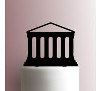 Décoration de gâteau Panthéon Temple romain antique - Acrylique 20,3 cm de large/fuchsia