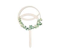 Décoration de gâteau poisson: ornement bois communion, baptême, confirmation, figurine tortue-décor eucalyptus, statuette pâtisserie fille & garçon, décor moderne, 20 x 12 cm