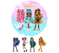 Décoration de gâteau « Rainbow High » 20 cm - 8 cm (papier sucre)