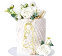 Décoration de gâteau silhouette de grossesse dorée - Ligne d'art pour révélation du sexe, annonce de grossesse, fêtes de naissance de bébé