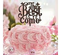 Décoration de gâteau sur le thème de l'obtention du diplôme « The Best Is Yet Come » - Fournitures de fête de remise de diplôme - Cadeau pour femme/homme - Bois