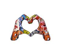 Décoration de Geste Graffiti | Statue de Doigt d'amour | Statue de Geste d'amour | Sculpture Art Moderne | Décoration de Maison Créative de Mariage | Sculpture Abstraite Colorée pour Bureau/Salon