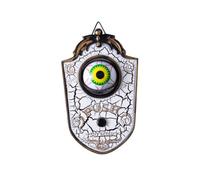 Décoration de globe oculaire de sonnette borgne d'Halloween, œil ouvert, son effrayant, facile à suspendre pour taquiner ou effrayer, accessoire de fête d'Halloween animé alimenté par batterie