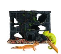 Décoration de grotte d'aquarium | Décoration d'aquarium pour Betta | Décoration d'habitat pour reptile pour Betta Aquatic Pet Products Home Table Decor