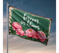 Décoration de grotte pour homme Forever In Bloom: A Celebration Of Life's Beauty Flag College Dorm Room Decor Patio Decor (60 x 90 cm)