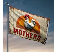 Décoration de grotte pour homme - Panneau rustique en forme de coq : emblème d'une mère vintage - Pour dortoir - Décoration de patio (152 x 244 cm)