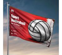 Décoration de grotte pour homme Préparez-vous pour un jeu de volleyball passionnant ! Drapeau décoration de porche Décoration de bar pour la maison (152 x 244 cm)