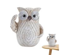 Décoration de hibou pour la maison, statue de jardin de hibou - Statues de cour de hibou blanc,Figurines d'animaux de collection de table, fausse Sculpture de hibou décorative pour intérieur et extéri