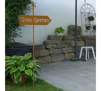 Plaque de jardin patine aspect rouille plaque de jardin décoration de jardin Shabby Chic, lettrage en fer pour le jardin, LxH 50 x 150 cm