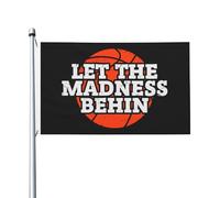 Décoration De Jardin Basketball Que La Folie Commence Durable Drapeaux Décoratif Imperméable Bannière De Cour Pour Extérieure Patio Intérieur 3X5 Ft