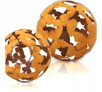Décoration de jardin boule papillon lampe en acier libre rouille boules 23 cm