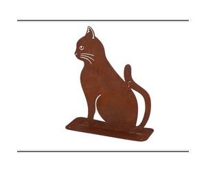 Décoration de jardin chat assis - rouille - esschert design