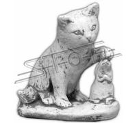 Décoration de jardin Chat & Souris Statue Sculpture Figure 493