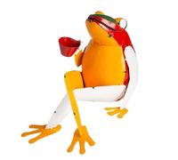 Décoration De Jardin De Grenouille - Décoration De Grenouille en Métal pour Pelouse, Toute, ZUN Utile Art Coloré Et Mignon De La Cour | Extérieur Grenouille Décoration Extérieur Fana